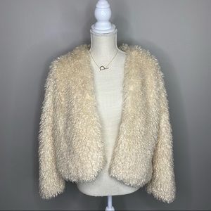 Sherpa Sheep Fuzzy Fur Coat Jacket Small